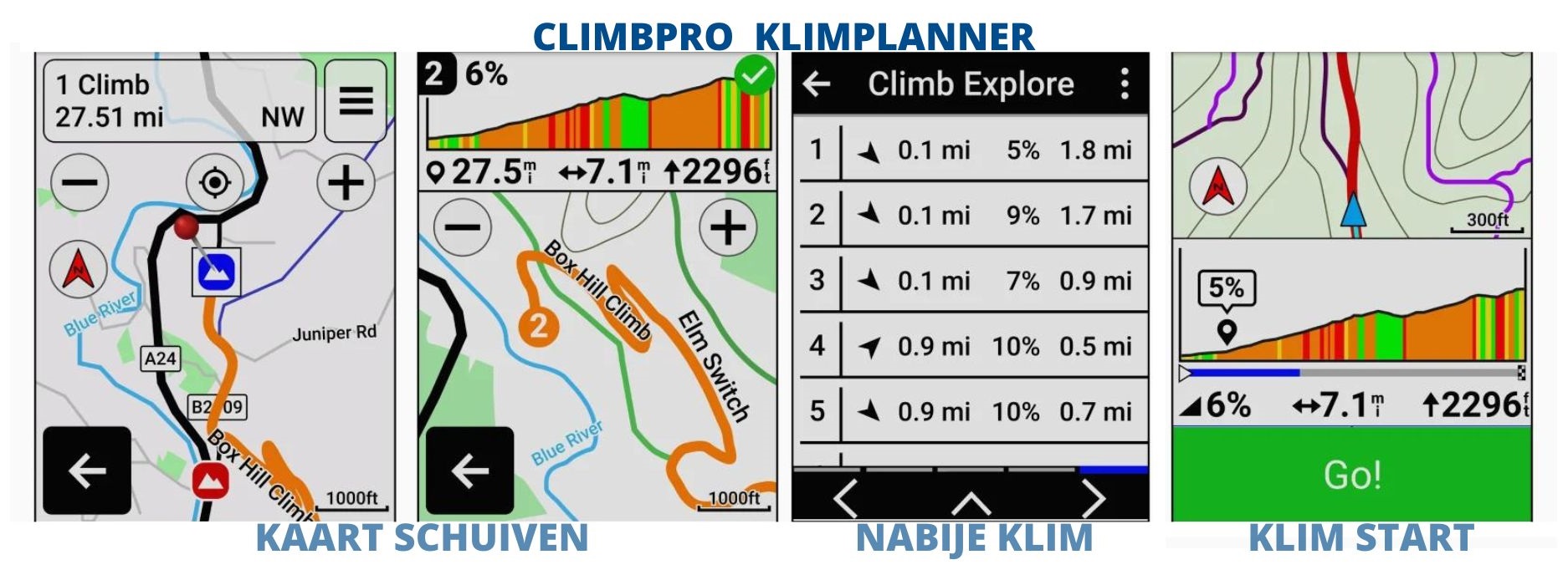 Garmin Edge ClimbPro Free Ride planner options