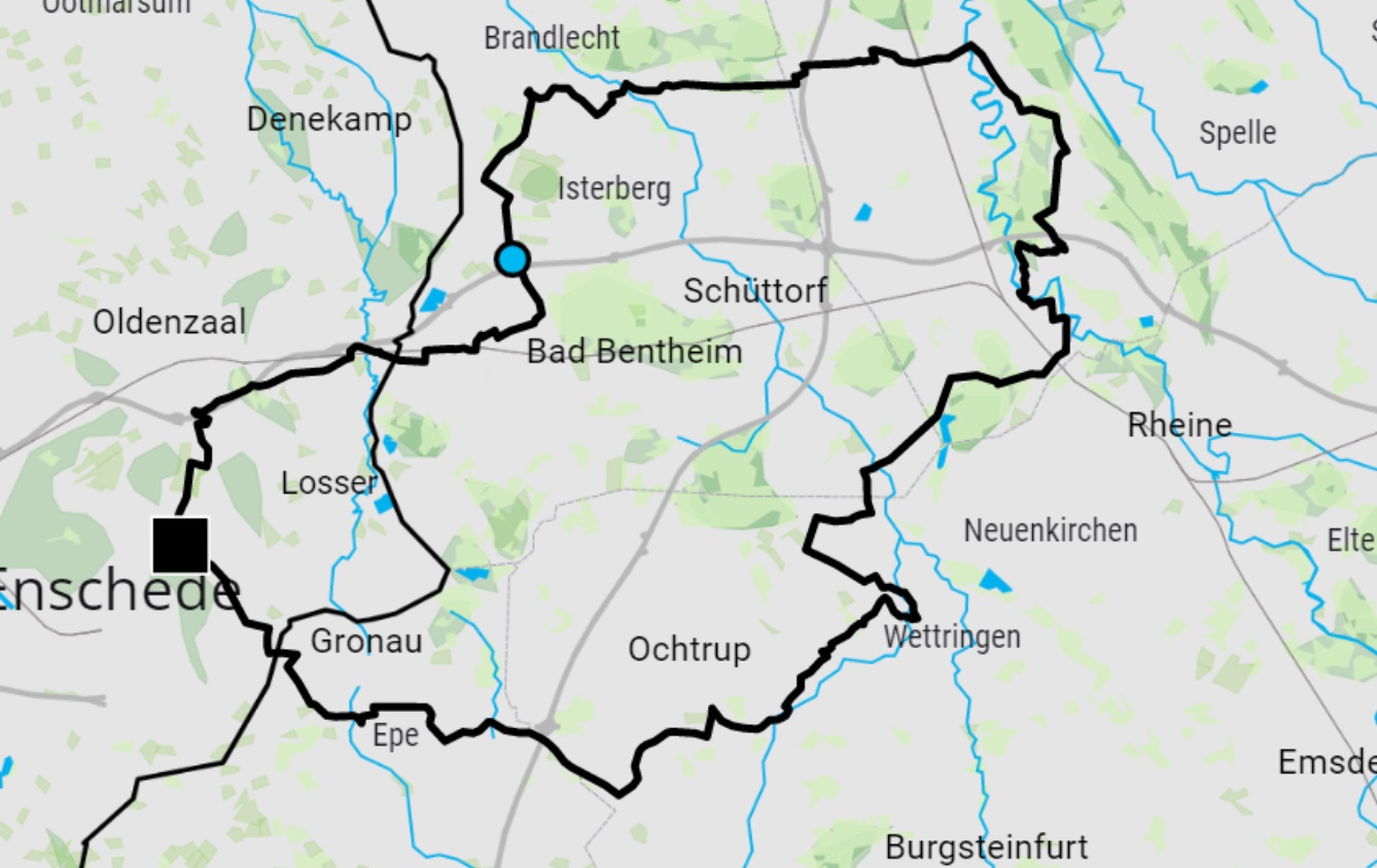 Route wegrit Sprakeltoer 2023 125 km